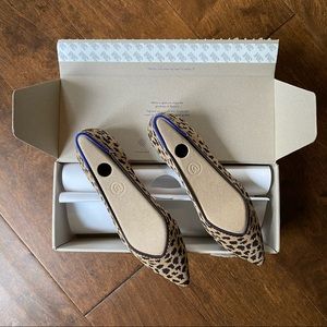 NEW IN BOX Rothy’s The Point Leopard Flats 5.5